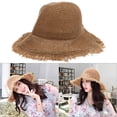 thumbnail image 3 of 1 sombrero de paja transpirable de ala ancha para mujer y niña, resistente al sol., 3 of 5