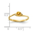thumbnail image 2 of Solid 14k Yellow Gold 4mm Citrine Yellow November Gemstone Diamond Engagement Ring Size 5 (.016 cttw.), 2 of 3