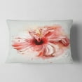 thumbnail image 2 of Designart Lovely Pink Watercolor Flower - Flowers Throw Pillowwork - 12x20, 2 of 5