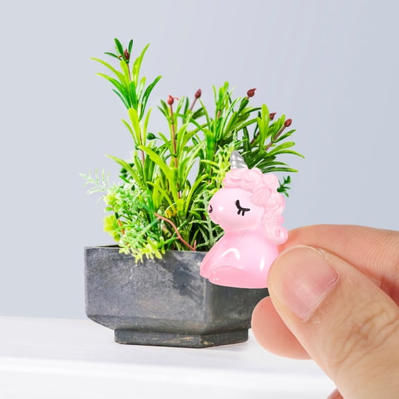 12pcs Glow in the Dark Unicorn Figurines - Adorable Mini Resin Unicorn Ornaments for Garden, Party Favors, and Home Decor
