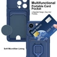 thumbnail image 5 of Hootek Designed for iPhone 16Pro Case, Liquid Silicone, Multi-Functional Card Pocket with Lanyard Strap, Adjustable Rope, Shockproof All-Round Protection, TPU Soft Phone Case for iPhone 16Pro, Blue, 5 of 7