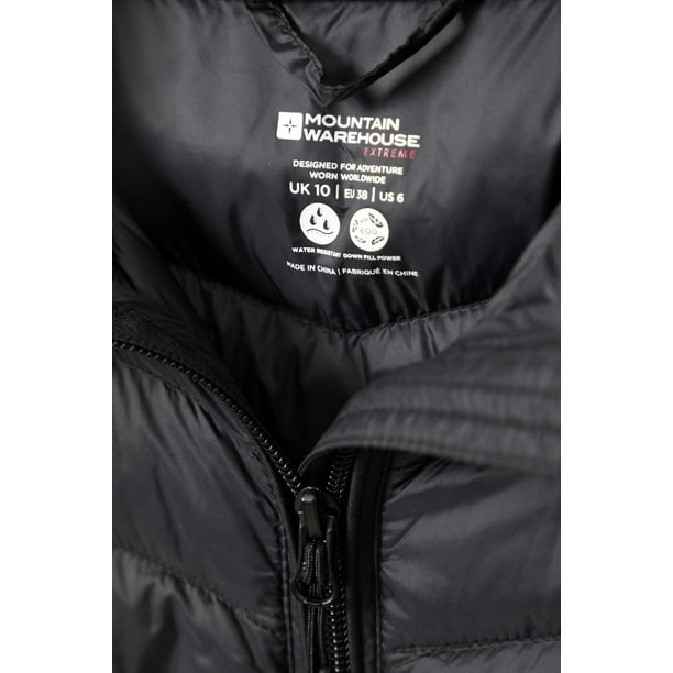 Mountain Warehouse Black Womens Featherweight Water Resistant Down Jacket 20