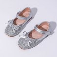 thumbnail image 2 of Zapatos de princesa con lentejuelas para niñas, zapatos de cristal con diamantes de imitación para niñas, zapatos de estudiante, zapatos de baile brillantes para actuaciones, 2 of 6