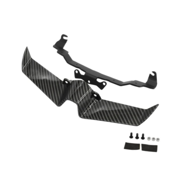 Colaxi Motorcycle Front Spoiler Motorcycle Fairing Winglets Stylish Replacement Wind Deflector for MT 10 MT 10 SP Repair Parts Carbon Fiber Pattern