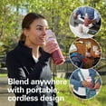 thumbnail image 3 of Hamilton Beach Blend Now Portable Cordless Blender, USB rechargeable, 16 oz. jar with travel lid, rose, 51181, 3 of 13