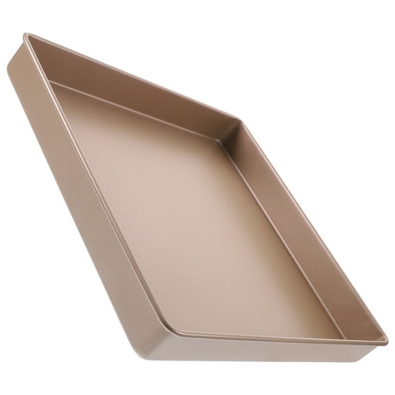 FOMIYES Square Shape Golden Nonstick Baking Pan Made of Carbon Steel for Baking and Roasting