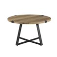 thumbnail image 1 of Pemberly Row Table Basse Rustique en Chêne et Métal Noir, Ronde, Industrielle Urbaine, 1 of 3
