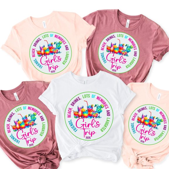Girls Trip 2026 Shirt Summer Trip Tshirt Best Friends Trip Tee Girls Vacation Outfit Beach