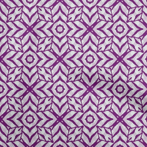 oneOone Cotton Poplin Purple Fabric Geometric Diy Clothing Quilting Fabric Print Fabric By Yard 42 Inch Wide