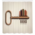 thumbnail image 3 of Ambesonne Book Shower Curtain, Key to Knowledge Theme, 69"Wx84"L, Multicolor, 3 of 3