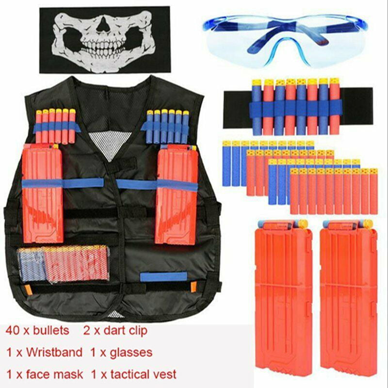Details about   Vest Kit With Toy Clip Jacket Vest Kit For Kids With Goggle Soft Bracelet Clips 