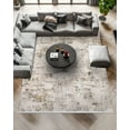 thumbnail image 4 of Grey Abstract Area Rugs for Living Room Washable Rugs Boho Moroccan Area Rug Soft Neutral Geometric Bohemian Carpet Distressed Indoor Rug for Bedroom Dining Room Office Foldable Nonslip Rug, 4 of 9
