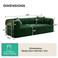 thumbnail image 3 of 78 Inches Convertible Sleeper Sofa Bed, Folding Floor Mattress Couch with Fixed-Shape Frame, Futon Boneless Couch Lounge Loveseat with Pull Out Bed, No Assembly Required, 3 of 11
