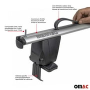 OMAC Top Roof Racks Cross Bars fits Toyota Tacoma 2016-2021 2 Pcs Gray Aluminium