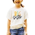thumbnail image 3 of Big Sister Shirt for Girls Trendy Matching Sibling T-Shirt for Kids and Toddlers Natural Shirt Youth Small, 3 of 5