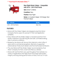 thumbnail image 2 of Rear Right Brake Caliper - Compatible with 2014 - 2019 Ford Fiesta 2015 2016 2017 2018, 2 of 2