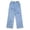 V22-Sky Blue, variant on WhouRiu Girls Distressed Denim Pants Casual Elastic Waist Loose Straight Leg Jeans Kids Comfortable Versatile Everyday Trousers With Pockets,6-7 Years