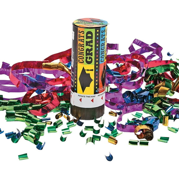 Congrats Grad Party Poppers - Party Decor - 12 Pieces