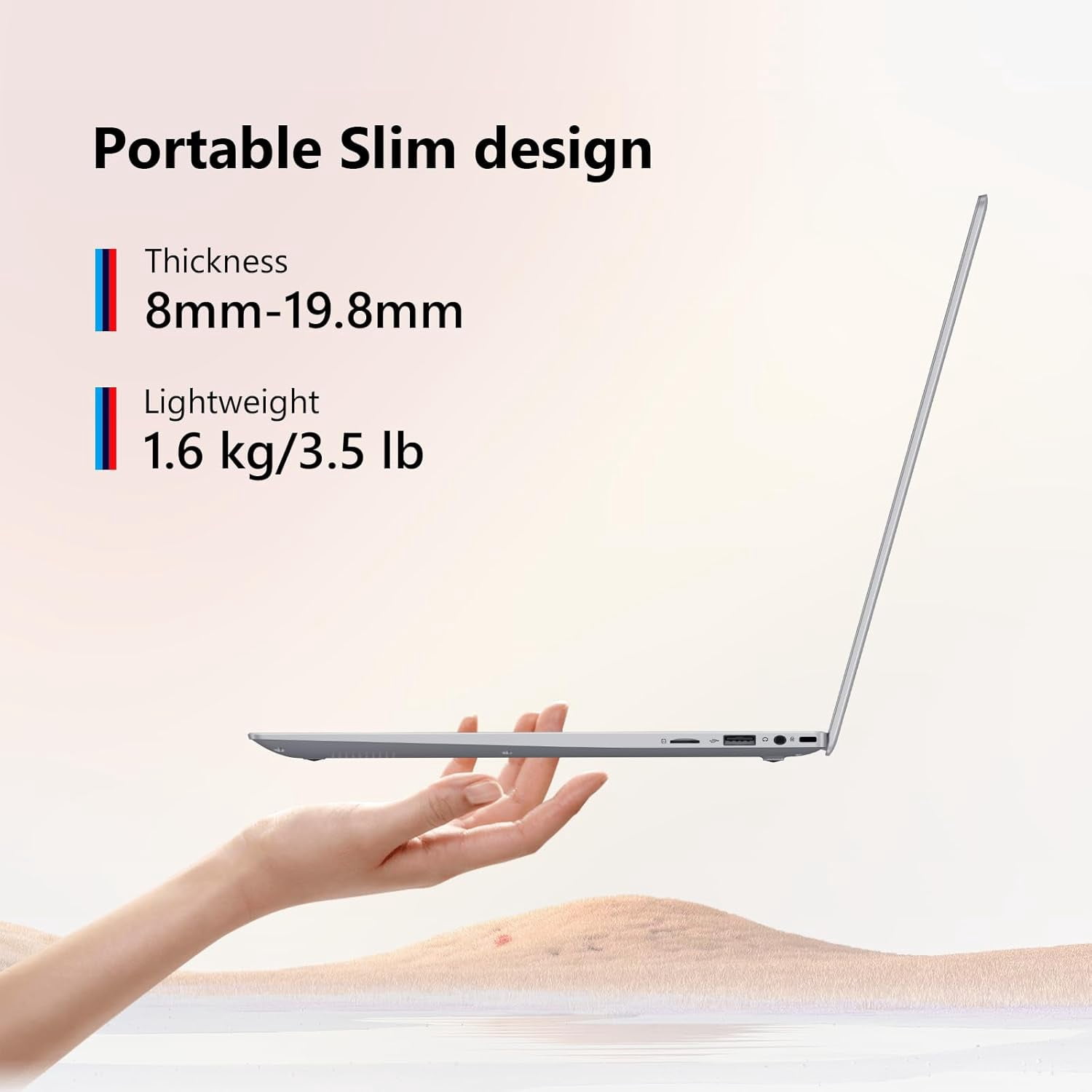 15.6" Laptop Computer Intel Pentium Gold 6500Y up to 3.4GHz 16GB RAM 512GB SSD Full HD Display Privacy Camera WiFi5 Portable Office Notebook for Work and Study