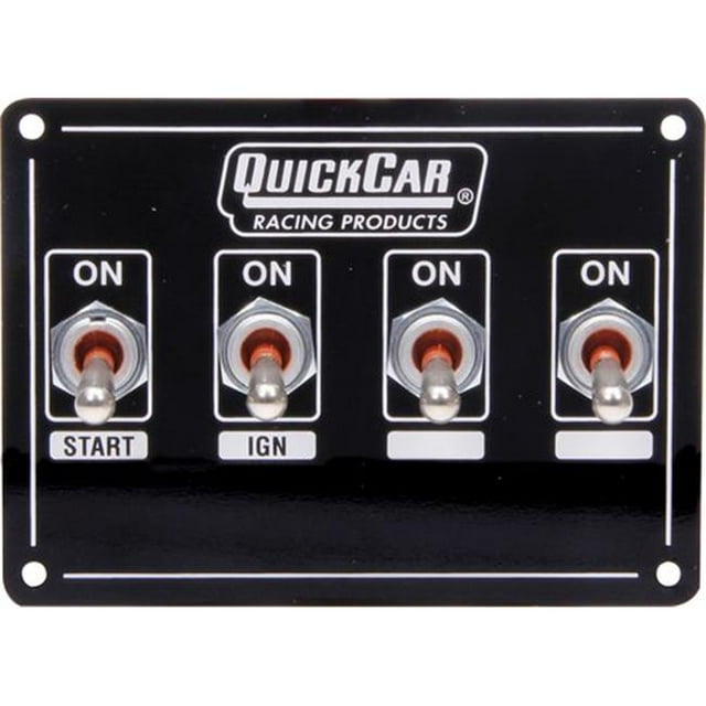 Quickcar Racing Products QRP50-7431 4 Switch Single Extreme Ignition Panel