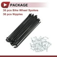 thumbnail image 5 of 36 Set 14G Bicycle Spokes 112mm Bike Wheel Spokes Carbon Steel Black, 5 of 7