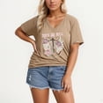 thumbnail image 2 of CONZONE Womens Plus Size T-Shirts Short Sleeve T Shirts for Women Casual V Neck Graphic Y2K Lightweight Tees Soft Cozy Tops, 2 of 4