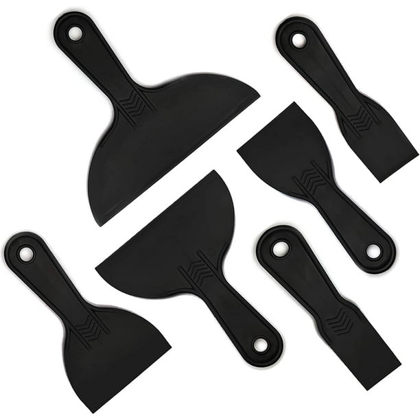 6 Pcs Plastic Putty Knife Set, Putty Spatula Drywall Patch Scraper Knives, Wallpaper Paint Scraper Spatula for Wall Spackling Patching Painting Spreading Drywall Spackle Mud, 1.5" 2" 3" 4" 6" 8"