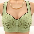 thumbnail image 3 of IWRICH Daisy Wireless Bras for the Old Women Floral Printed Push up Bra Full Coverage Lifting Soft Comfortable Bralettes Green 36, 3 of 3