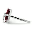 thumbnail image 4 of Primal Gold 14 Karat White Gold 12x6mm Marquise Garnet and Diamond Ring, 4 of 7