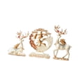 thumbnail image 1 of Juego de 3 estatuas de ciervos con caracteres chinos, adornos de decoración, colección moderna, decoración Feng Shui, estatuas de animales, regalos de Personaje Jia, 1 of 9