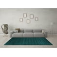 thumbnail image 3 of Ahgly Company Machine Washable Indoor Rectangle Abstract Turquoise Blue Contemporary Area Rugs, 8' x 12', 3 of 4