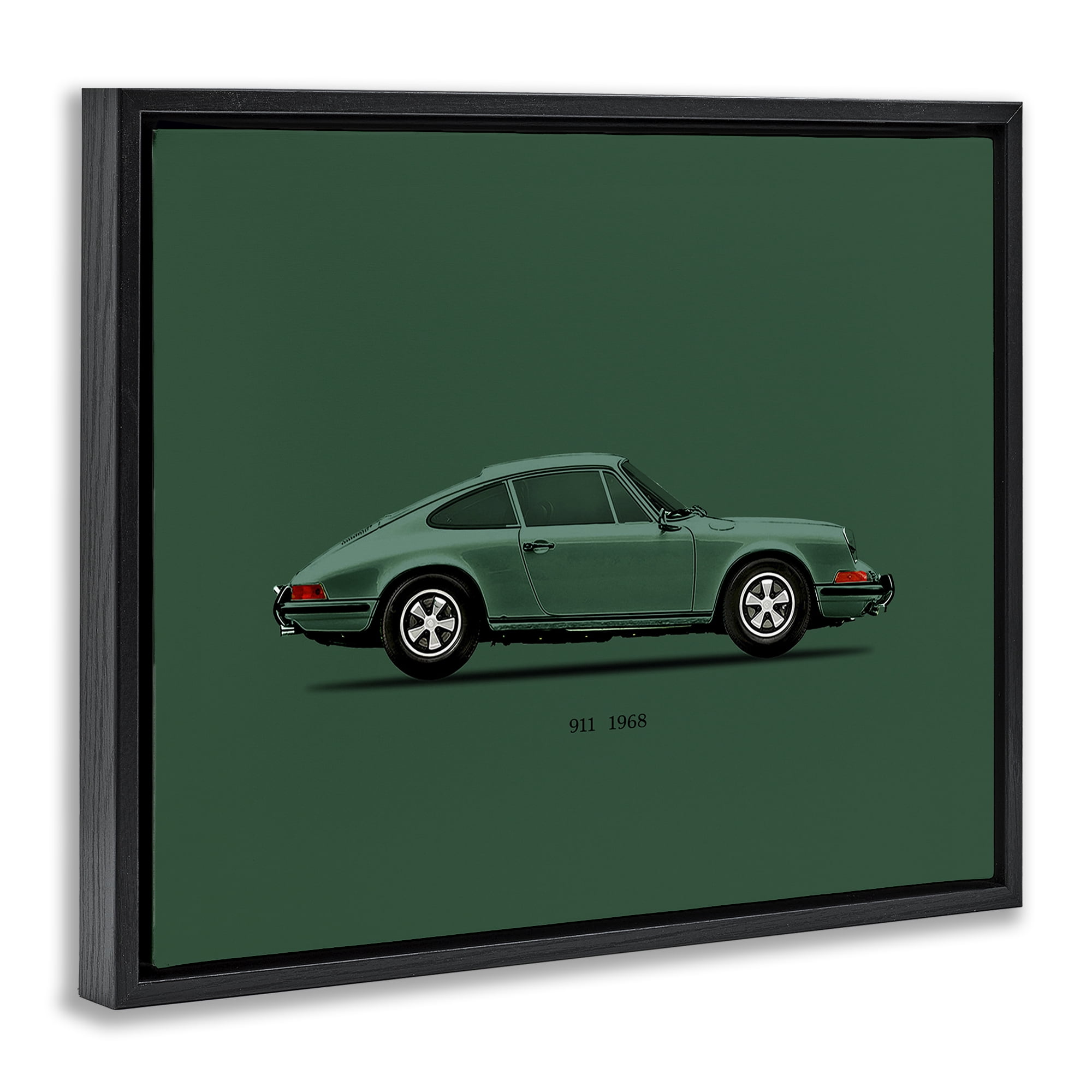 Stupell Industries Green Toned Classic Car Black Framed Floater Canvas Wall Art, design by Mark Rogan