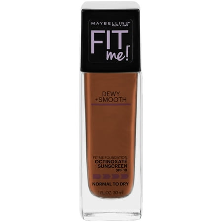 Maybelline Fit Me Dewy + Smooth Foundation SPF 18, (Best Foundation For Smooth Flawless Skin)