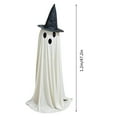 thumbnail image 3 of LHNFT Halloween Decorations Outdoor, Light Up Spooky Ghost with Witch Hat for Halloween Party Outside Decor Lighted Ghosts Stakes for Front Porch Yard Garden Home, 3 of 9