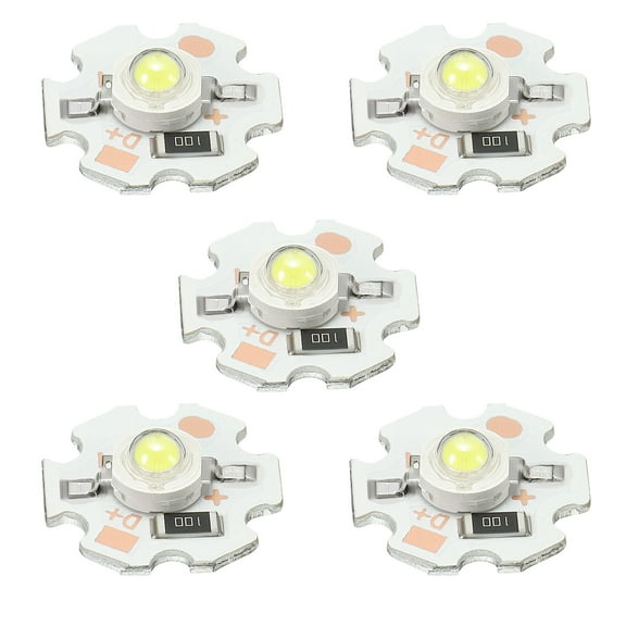 Uxcell 1W 110lm 12000k 20mm 5VDC COB LED Light Chip Beads Energy Saving Bulb White 10 Pack