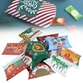 thumbnail image 6 of Zjunqe 12PCS Christmas Pillow Boxes Merry Christmas Kraft Gift Card Holder Box Xmas Theme Candy Jewellery Box for Xmas Holiday Small Gifts Party Favors Supplies gift card box, 6 of 7