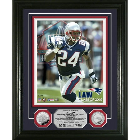 Ty Law New England Patriots Highland Mint 2019 Pro Football Hall of Fame 13'' x 16'' Silver Coin Photo Mint - No (Best Nfl Teams 2019 13)