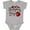 AC-Heather Grey, variant on Ladybug Hugs with Cute Ladybug and Flowers Boys or Girls Baby Bodysuit