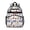 Baseball Characters White, variant on Baseballs and Bats White Pattern Backpack for School, Cute School Bag with Adjustable Shoulder Straps and Padded Back, 15.25"x11.5"x5.25"
