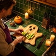 thumbnail image 4 of Solid Wood Halloween Serving Tray, Shaped Rectangular Household Board with Spooky Design, Multipurpose Tea Tray and Chopping Board for Kitchen Party and Table, 4 of 6