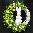 thumbnail image 4 of Travelwant Spring Wreaths for Front Door - Easter Bunny Wreath with Linen Bow/Hang Tag, Easter Wreaths Artificial Easter Egg Rabbit Garland with Pastel Berries, Easter Decorations Craft, 4 of 7