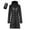 Black, variant on WILLBEST Top Coat Women Winter Coats Plus Size with Hoodie Women Warm Lightweight Hoodless Windproof Winter Coat with Recycled Insulation Winter Slim Long Hooded Warm White Down Coat Outerwear
