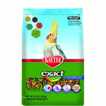 Kaytee Exact Rainbow Cockatiel Food, 3Ib