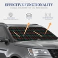 thumbnail image 5 of Uemuo Buffalo Plaid Dark Green Printed 2 PCS Car Windshield Sun Shade, Auto Sun Heat and UV Rays Blocker, Foldable Automotive Front Window Sunshade Protector, 5 of 7