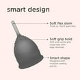thumbnail image 2 of Saalt Soft Menstrual Cup - Super Soft and Flexible (Grey, Regular), 2 of 9