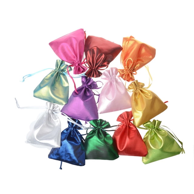 WASHWEPE 20Ud Bolsitas De Satén Reutilizables Para Regalos Detalles Y Proyectos Creativos Multicolor