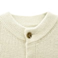 thumbnail image 6 of USNSM Men's Commuting Cardigan Button Down Side Pockets Stand Up Collar Thick Knit Sweater Jacket for Casual Fall Wear Beige XXXL, 6 of 8
