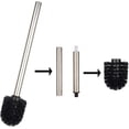 thumbnail image 5 of Escobilla de baño para WC, soporte de escobilla de baño desmontable montado en la pared, escobilla de baño para limpieza de habitaciones, diseño moderno decorativo - negro/, 5 of 5