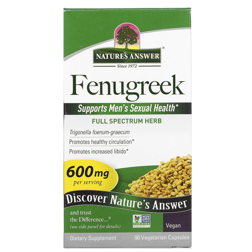 Nature's Answer Fenugreek Seed 90 Vegetarian Capsules