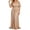 Beige, variant on Formal Dresses for Women Plus Size Short Sleeve Flared Sleeve Evening Gown with Boat Neck Beige XXXXL